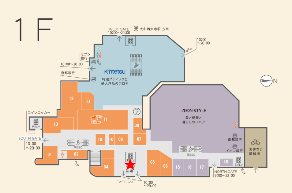 1F らくだ広場 マップ